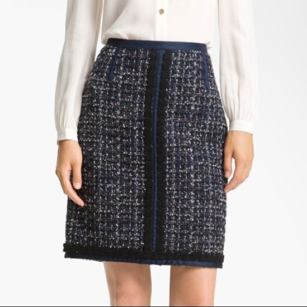 Tory Burch Anabelle Tweed Pencil Skirt